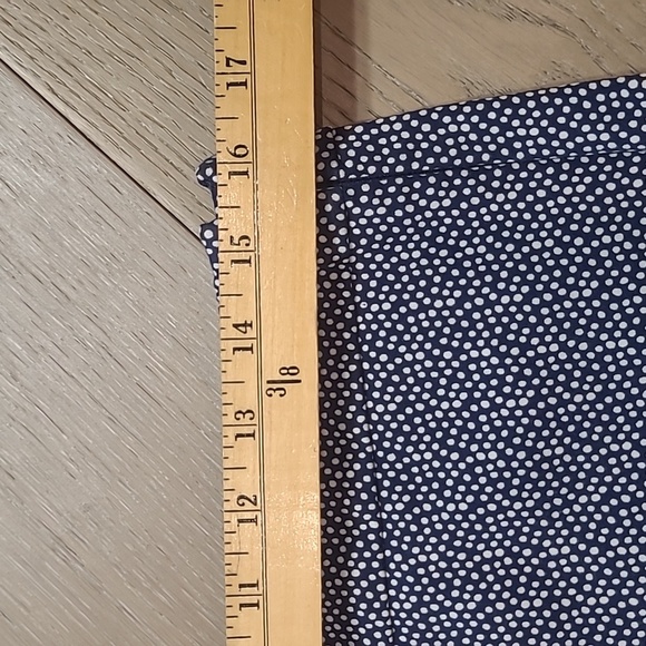 EUC Talbots Pants Women's sz 10P Blue/White Polka Dot Chatham Ankle Pant - Picture 10 of 14